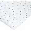 Image de Drap Housse Imprimé Étoiles Multicolores Blanc 70x140 Cm