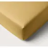 Image de Drap-housse Jersey Bébé 100% Coton Jaune Moutarde 60x120x15 Cm
