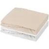 Image de Lot 2 Draps-housses Extensibles Coton Pour Lit Bébé Beige 70x140x17 Cm