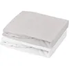 Image de Lot 2 Draps-housses Extensibles Coton Pour Lit Bébé Gris Souris 70x140x17 Cm