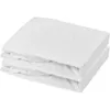 Image de Lot 2 Draps-housses Extensibles Coton Pour Lit Bébé Blanc 70x140x17 Cm