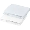 Image de Lot Alèse Imperméable Et Drap-housse Bébé En Coton Bleu 60x120x15 Cm