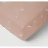 Image de Drap-housse Bébé En Jersey 100% Coton Extensible Anniversaire Rose 60x120x15 Cm