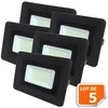 Image de Lot De 5 Led Projecteur Lampe 30w Noir 6000k Ip65 Extra Plat