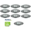 Image de Lot De 10 Fixation De Spot Encastrable Orientable Chrome Matt D99mm Marque Kanlux Ref 26798
