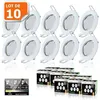 Image de Lampesecoenergie   Pack De 10 Spots Led Dimmables 7w Blanc Chaud   Fixation Gu10   Angle De Diffusion 120°   Tension 220-240v   Durée De Vie 15.000h