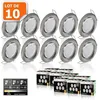 Image de Lampesecoenergie   Lot De 10 Spots Led Dimmables 7w Blanc Chaud   Finition Alu Brossé   560 Lumens   Ampoules Gu10 Avec Diffuseur Opaque