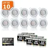 Image de Lampesecoenergie   10 Spots Led Dimmables 7w Équivalent 56w   Blanc Chaud 3000k Orientables   Ampoules Gu10 Avec Grande Diffusion 120°   Classe Énergétique A+