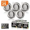 Image de 25 Spots Led 3-step Dimmable Sans Variateur 7w Eq.56w Blanc Chaud Orientable Finition Alu Brossé