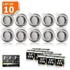 Image de Lampesecoenergie   Pack De 10 Spots Led Dimmables 7w Blanc Neutre Orientables   Finition Alu Brossé   Ampoules Gu10 Incluses   560 Lumens   Dimmable Par Interrupteur