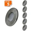 Image de Lampesecoenergie   Pack De 5 Spots Led Encastrables Étanches Ip44   Alu Brossé   Blanc Neutre 4000k   5w 460 Lumens Pour Salle De Bain