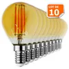 Image de Lot De 10 Ampoules Led Filament Forme G45 4 Watt (éq 42 Watts) Culot E14