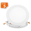 Image de Lot De 5 Spot Encastrable Led Downlight Panel Extra-plat 24w Blanc Neutre 4500k