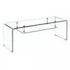 Image de Meuble Tv En Verre Trempé 126 Cm   Étagère Suspendue Vitrée   Plateau Inférieur 79.5 Cm   Résistance 40 Kg   Design Moderne   Meubletmoi