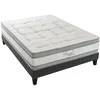 Image de Royal 5 - Matelas Mémoire De Forme + Sommier Bois Mi-ferme Blanc 140x190 Cm