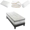 Image de Royal 5 - Matelas Mémoire De Forme + Sommier + Accessoires Blanc 90x200 Cm