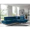 Image de Bestmobilier - Lisbona - Canapé D'Angle Droit Convertible - 5 Places - Avec Têtières