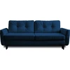 Image de Lisa Design Nils - Canapé droit 3 places convertible - avec coffre de rangement - Velours , Bleu nuit