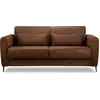 Image de Lisa Design Allan - canapé 3 places convertible express couchage quotidien 140 cm matelas 12 cm en microfibre , Marron