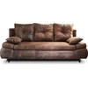Image de Best Mobilier Larson - Canapé droit 3 places convertible - avec coffre de rangement - style industriel , Marron