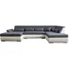 Image de Lisa Design Vermont - canapé panoramique d'angle droit - 7 places - XXL , Blanc / Gris