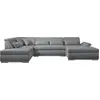 Image de Lisa Design Vermont - canapé panoramique d'angle gauche - 7 places - XXL , Gris clair