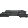 Image de Lisa Design Vermont - canapé panoramique d'angle droit - 7 places - XXL , Gris foncé