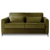 Image de Lisa Design Owen - canapé 3 places convertible express couchage quotidien 140 cm matelas 12 cm en velours , Vert Olive
