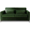 Image de Lisa Design Owen - canapé 3 places convertible express couchage quotidien 140 cm matelas 12 cm en velours , Vert