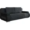 Image de Best Mobilier Elio - canapé 3 places convertible - avec coffre - style contemporain , Noir / Gris