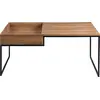 Image de Best Mobilier Tim - table basse - effet bois et métal noir - 105 cm - style industriel , Bois
