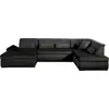 Image de Lisa Design Vermont - canapé panoramique d'angle droit - 7 places - XXL - en velours , Gris foncé