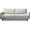 Image de Lisa Design Charlie - canapé 3 places convertible avec coffre - en velours côtelé , Gris clair
