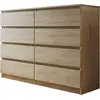 Image de Best Mobilier Celia - commode 8 tiroirs - effet bois - 139 cm - style contemporain , Bois