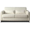 Image de Lisa Design Owen - canapé 3 places convertible express couchage quotidien 140 cm matelas 12 cm en tissu bouclette , Beige
