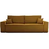 Image de Best Mobilier Dellia - canapé 3 places convertible - avec coffre - en velours côtelé - style contemporain , Jaune