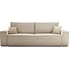 Image de Best Mobilier Dellia - canapé 3 places convertible - avec coffre - en velours côtelé - style contemporain , Beige
