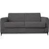 Image de Lisa Design Owen - canapé 3 places convertible express couchage quotidien 140 cm matelas 12 cm en velours côtelé , Gris foncé