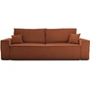 Image de Best Mobilier Dellia - canapé 3 places convertible - avec coffre - en velours côtelé - style contemporain , Terracotta