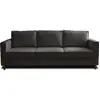 Image de Lisa Design Jake - canapé 3 places - convertible - en velours côtelé , Gris foncé