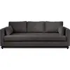 Image de Lisa Design Anna - canapé droit 3 places convertible avec poche en velours , Gris foncé
