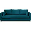 Image de Lisa Design Anna - canapé droit 3 places convertible avec poche en velours , Bleu canard