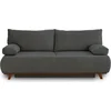 Image de Best Mobilier Cristal - canapé 3 places - convertible avec coffre - en velours côtelé , Gris foncé