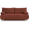 Image de Best Mobilier Cristal - canapé 3 places - convertible avec coffre - en velours côtelé , Terracotta