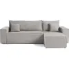 Image de Best Mobilier Cezanne - canapé d'angle réversible - 4 places - convertible avec coffre - en velours côtelé , Gris clair