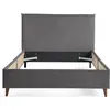 Image de Best Mobilier Botticelli - cadre de lit - 160x200 - en velours côtelé , Gris Anthracite