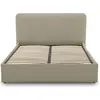 Image de Best Mobilier Goyave - lit coffre - 160x200 - en tissu - sommier inclus , Beige