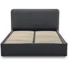 Image de Best Mobilier Goyave - lit coffre - 160x200 - en tissu - sommier inclus , Gris Anthracite