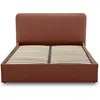 Image de Best Mobilier Goyave - lit coffre - 160x200 - en tissu - sommier inclus , Terracotta