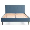 Image de Best Mobilier Monet - lit - 160x200 - sommier inclus - en tissu , Bleu